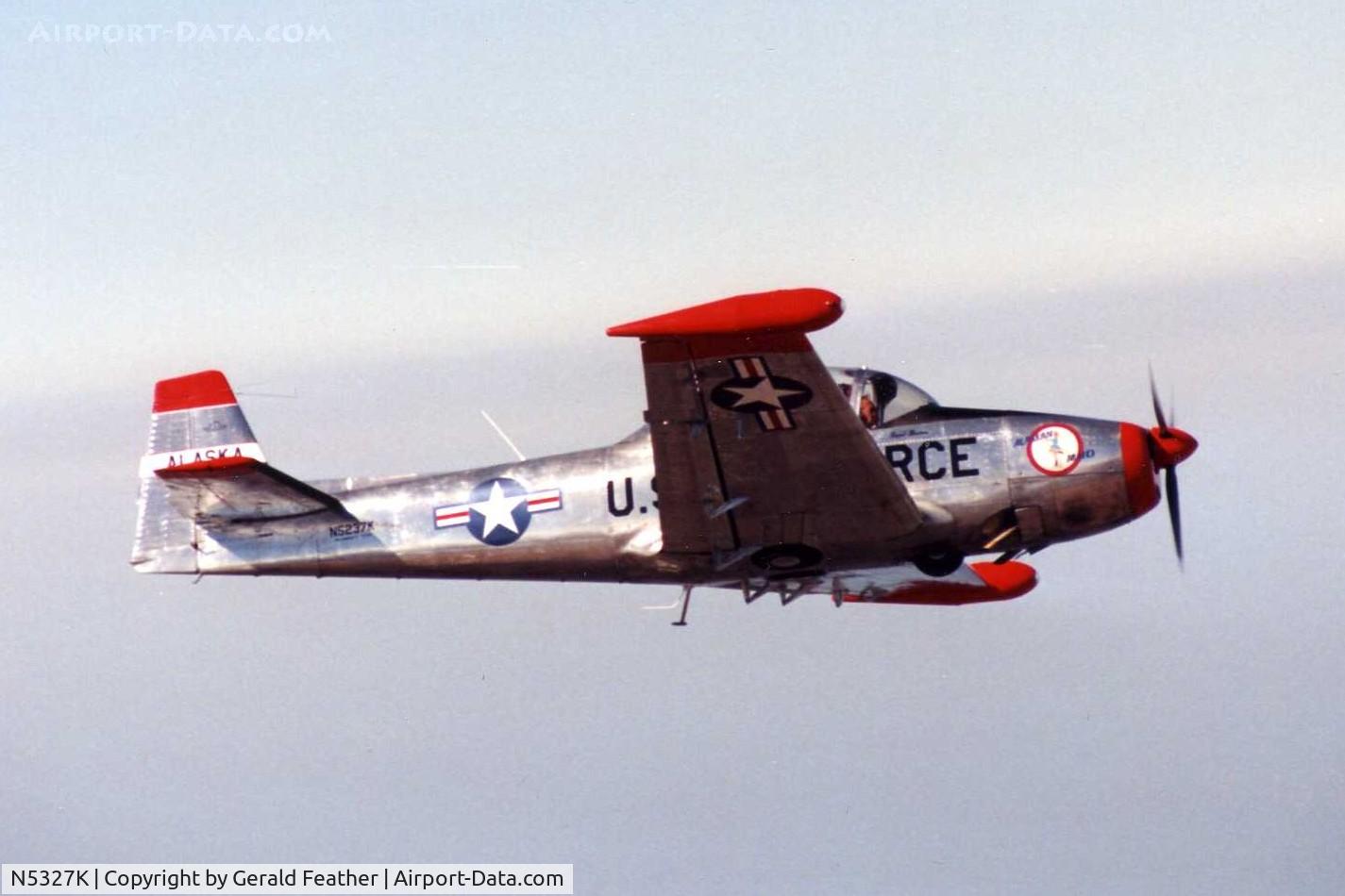 N5327K, 1950 Ryan Navion B C/N NAV-4-2227B, This was never a military bird, but it has a sharp paint job.  And the clear canopy is a very nice addition