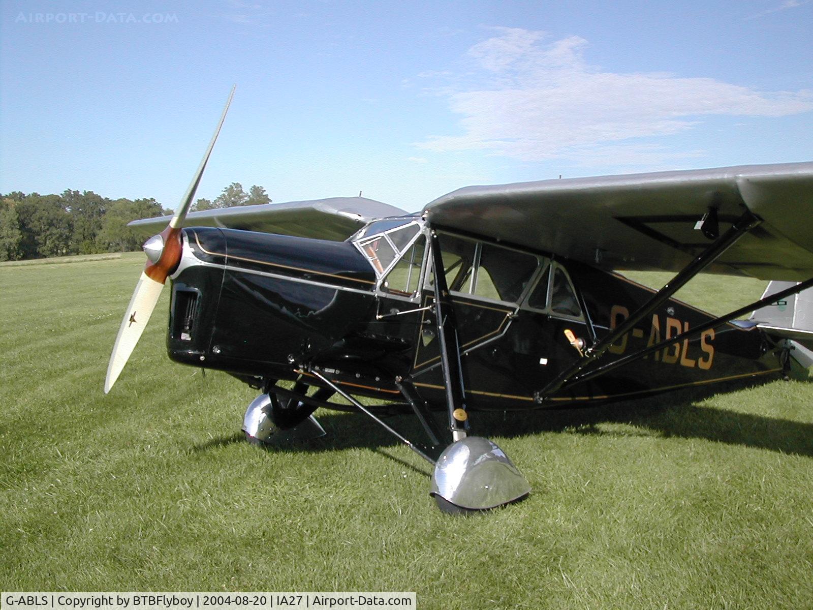 G-ABLS, 1931 De Havilland DH.80A Puss Moth C/N 2164, De Havilland Puss Moth visits Antique Airfield near Blakesburg, IA