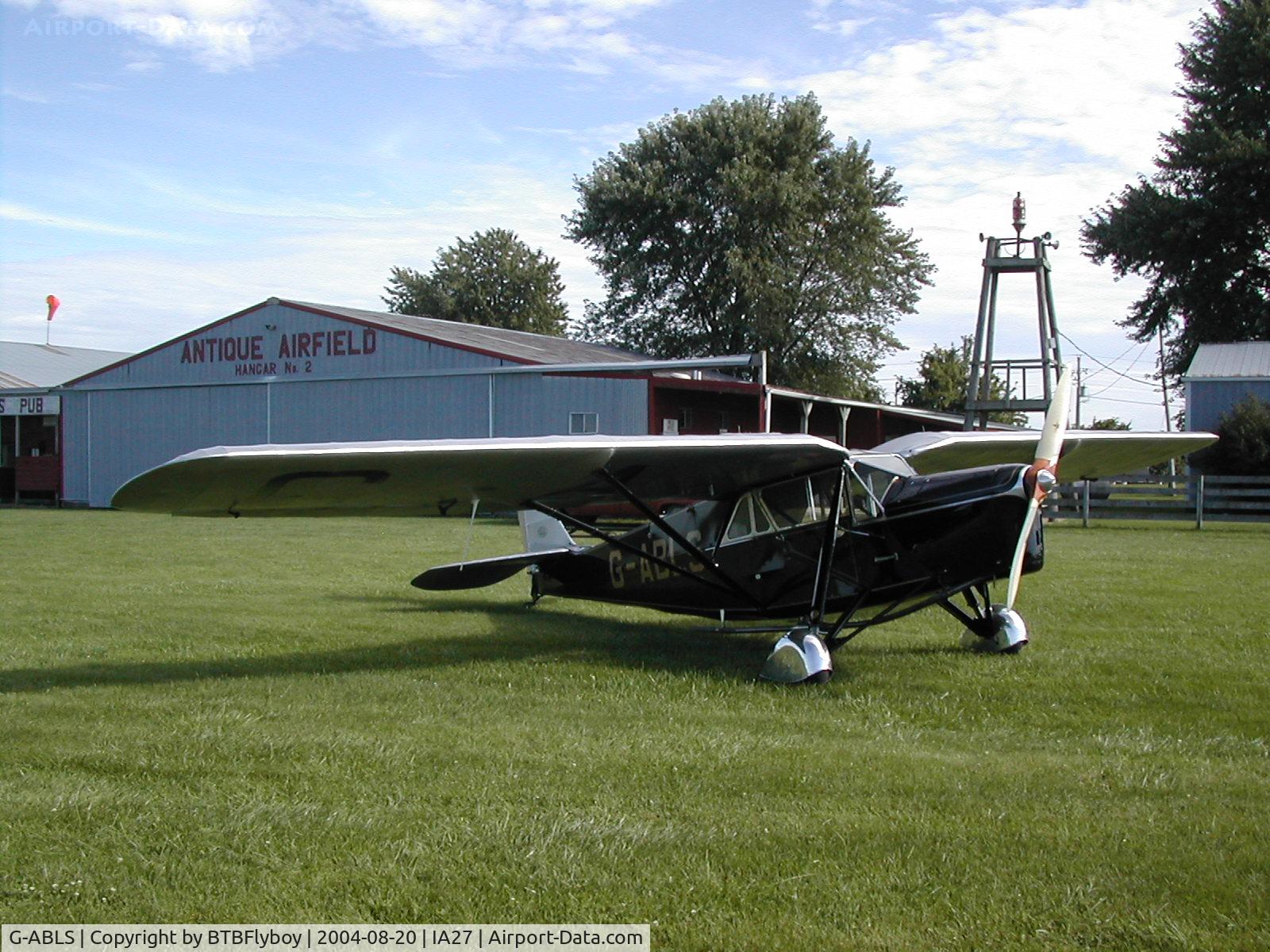 G-ABLS, 1931 De Havilland DH.80A Puss Moth C/N 2164, De Havilland Puss Moth at Antique Airfield near Blakesburg, IA