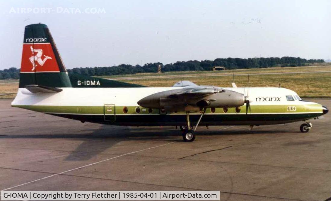 G-IOMA, 1958 Fokker F.27-100 Friendship C/N 10106, Manx Fokker 27 became G-BMZI befrore D-BAKO