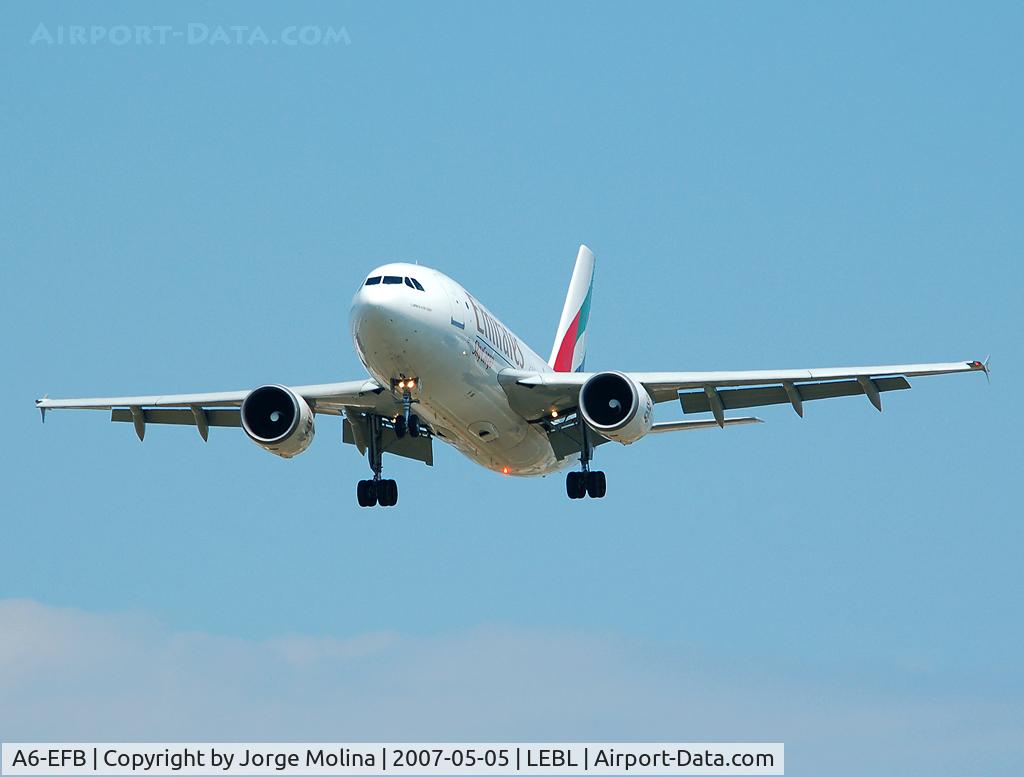A6-EFB, 1991 Airbus A310-308(F) C/N 592, Approach RWY 25R.