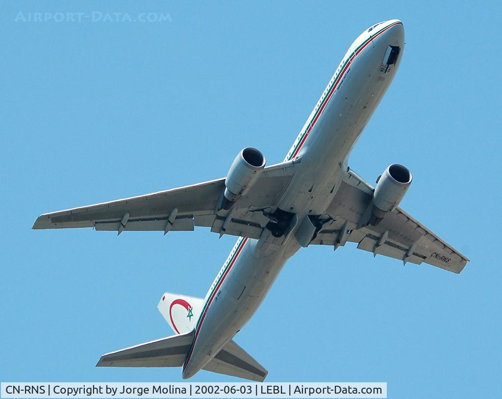 CN-RNS, 2002 Boeing 767-36N/ER C/N 30115, Taking off RWY 07R.