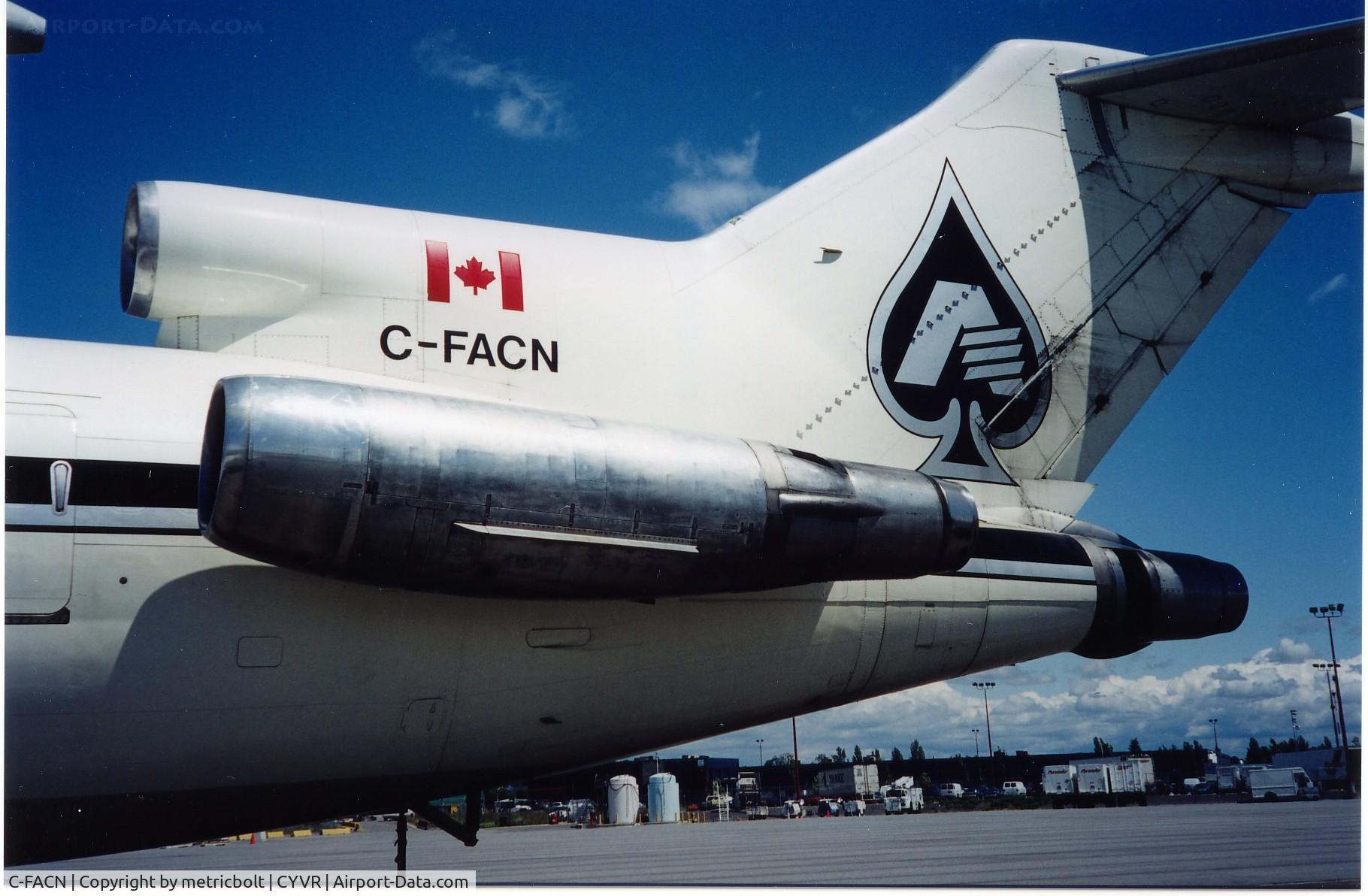 C-FACN, 1982 Boeing 727-221 C/N 22540, Close up of tail All Canada Express B727,