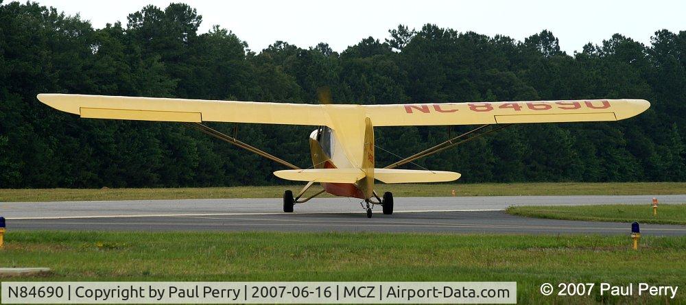 N84690, 1946 Aeronca 7AC Champion C/N 7AC-3402, Starter aboard, and taxiing out