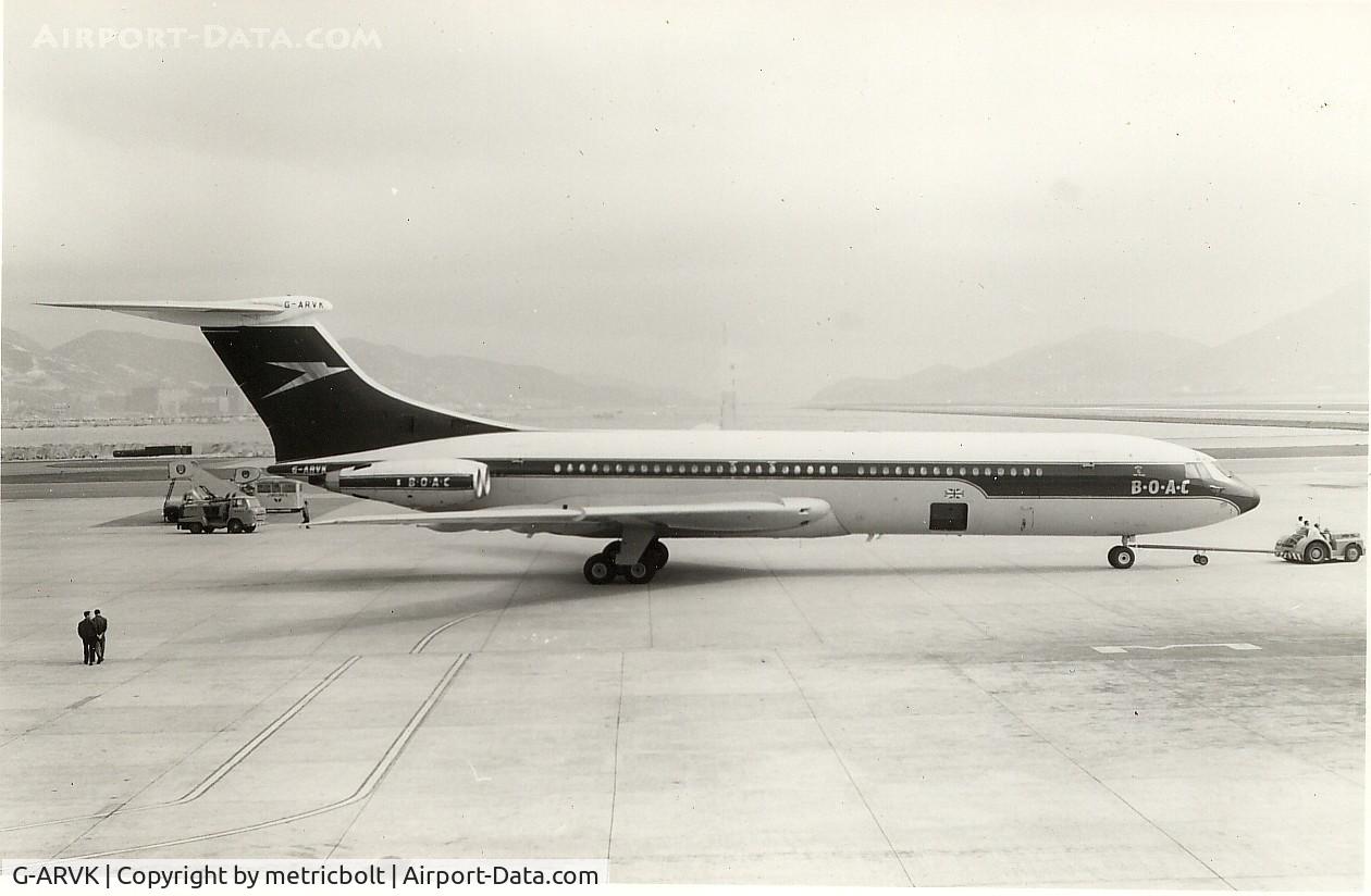 G-ARVK, 1964 Vickers VC10 Srs 1101 C/N 813, HKG Kai Tak airport,Feb1965