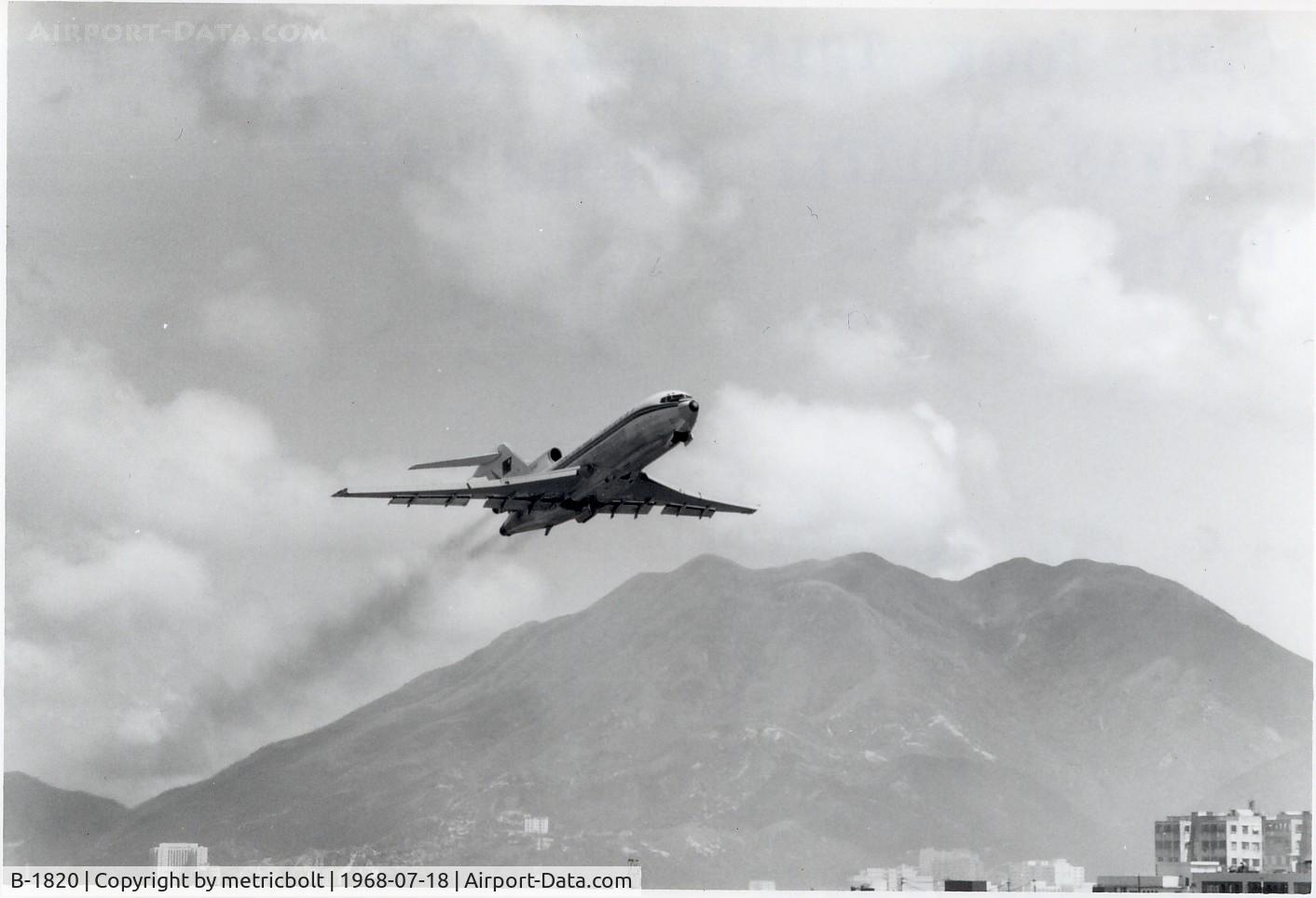 B-1820, 1967 Boeing 727-109C C/N 19520, China Airlines B727-109 (c/n 19520) take off,HKG Kai Tak airport