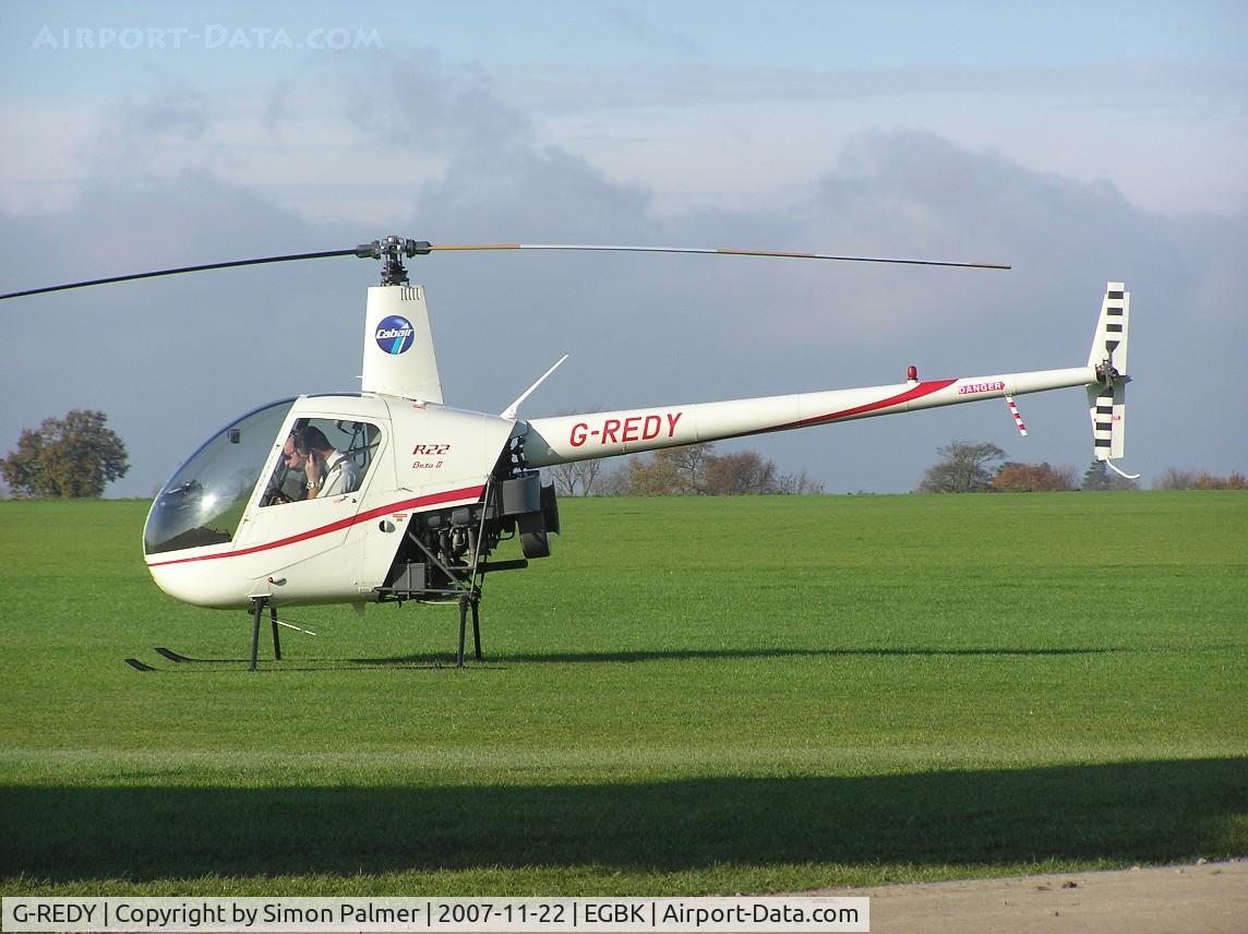 G-REDY, 2002 Robinson R22 Beta C/N 3402, Visiting Robinson R-22 at Sywell