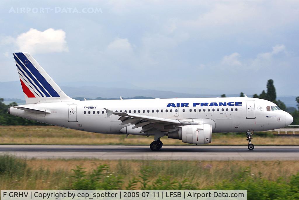 F-GRHV, 2001 Airbus A319-111 C/N 1505, departing to Paris ORY