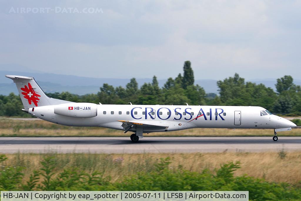 HB-JAN, 2001 Embraer EMB-145LU (ERJ-145LU) C/N 145434, departing rwy 16