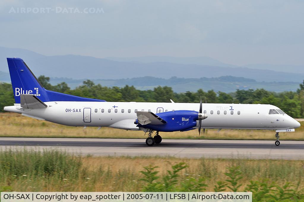 OH-SAX, 1998 Saab 2000 C/N 2000-055, Blue 1 Saab 2000 landing rwy 16