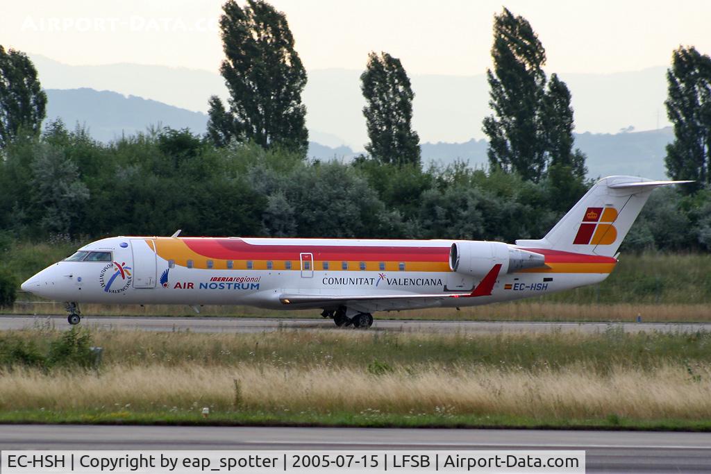 EC-HSH, 2000 Canadair CRJ-200ER (CL-600-2B19) C/N 7466, daily flight to BCN - taxi on bravo