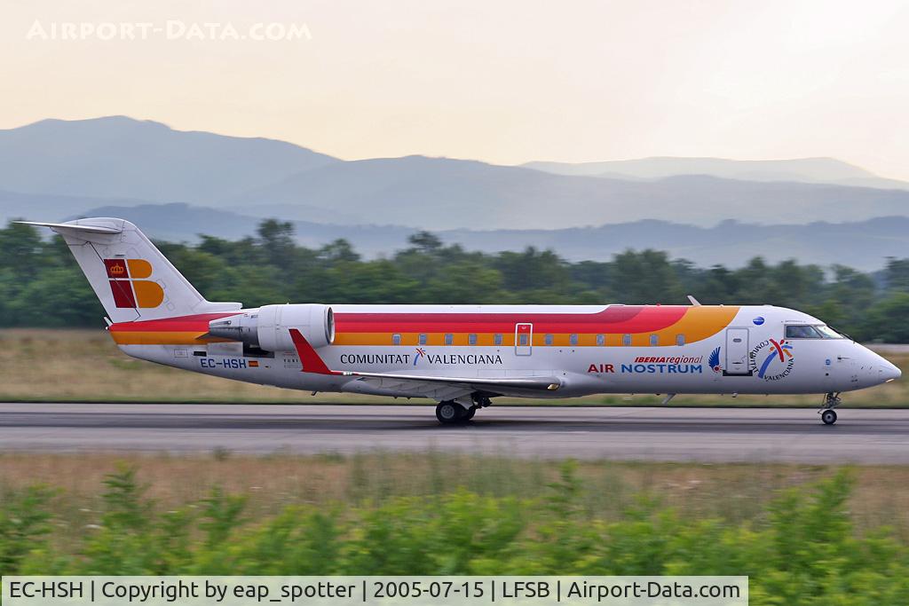 EC-HSH, 2000 Canadair CRJ-200ER (CL-600-2B19) C/N 7466, departling to BCN