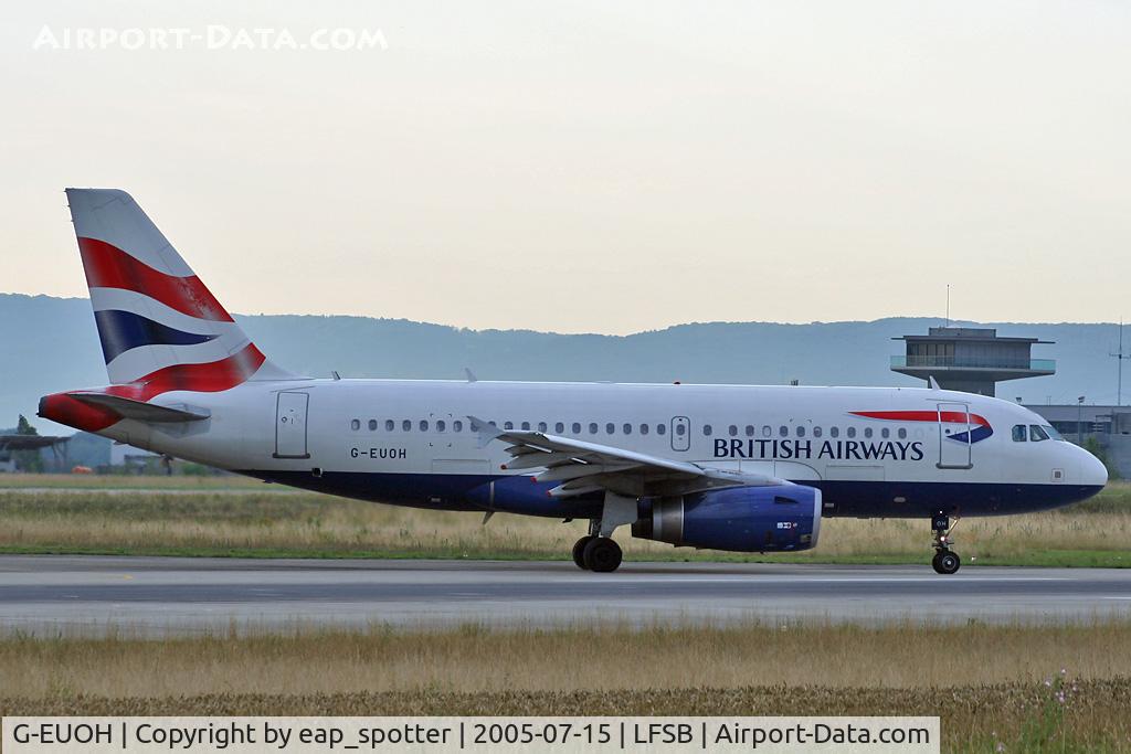 G-EUOH, 2001 Airbus A319-131 C/N 1604, lining up rwy 16 departing to LHR