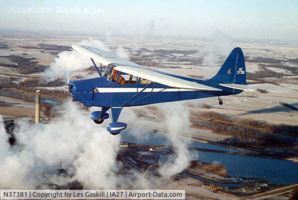 N37381, 1941 Interstate S-1A Cadet C/N 224, Beautiful winter day near Antique Airfield Blakesburg, IA