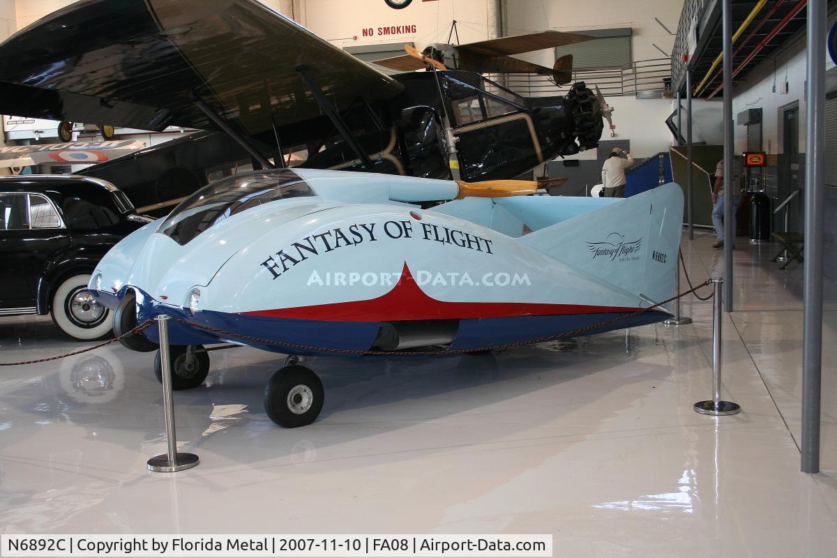 N6892C, 1959 Roadair Flying Auto C/N 1, Roadair