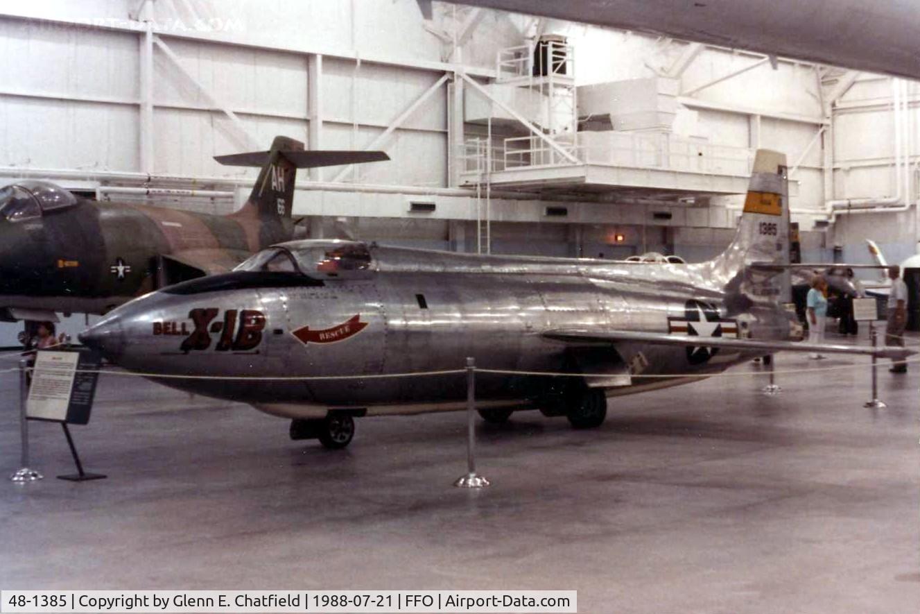 48-1385, 1948 Bell X-1B C/N Not found 48-1385, X-1B at the National Museum of the U.S. Air Force