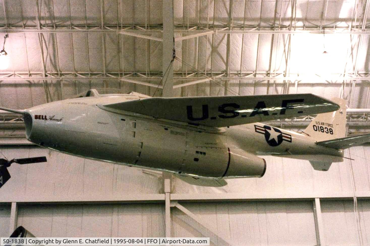 50-1838, 1950 Bell X-5 C/N Not found 50-1838, The Bell X-5 at the National Museum of the U.S. Air Force
