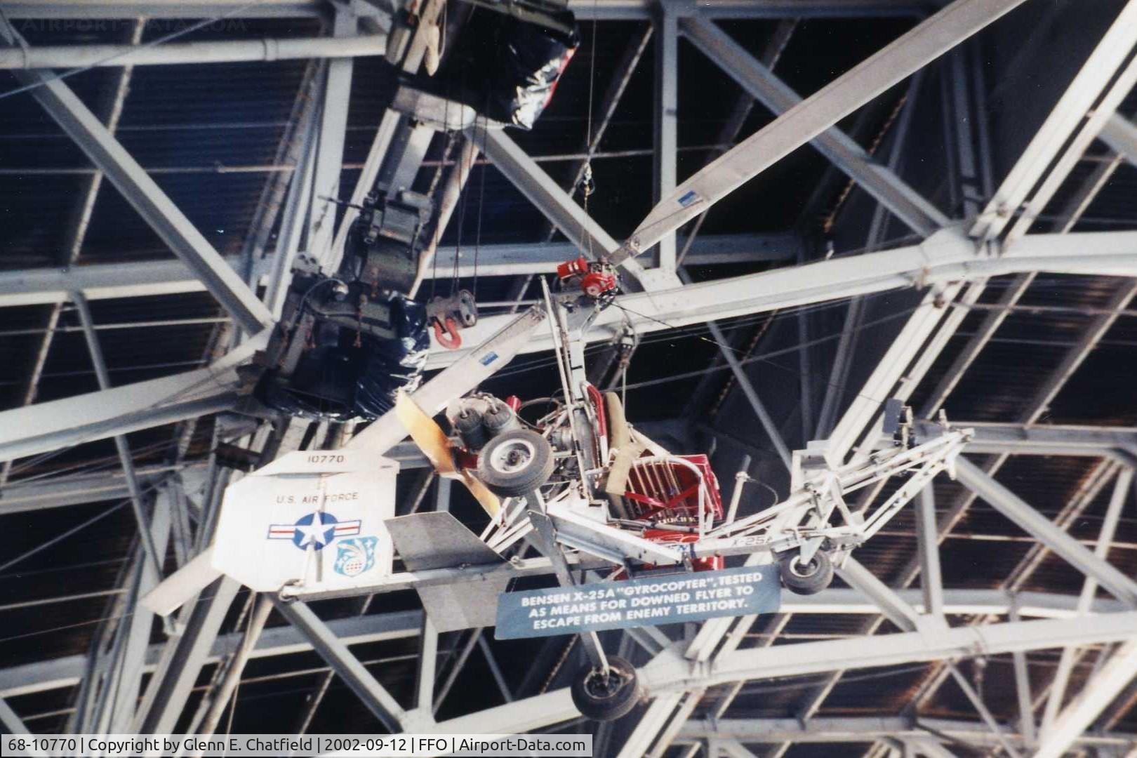 68-10770, 1968 Bensen X-25A (B-8M) Gyrocopter C/N Not found 68-10770, Bensen gyro-copter at the National Museum of the U.S. Air Force