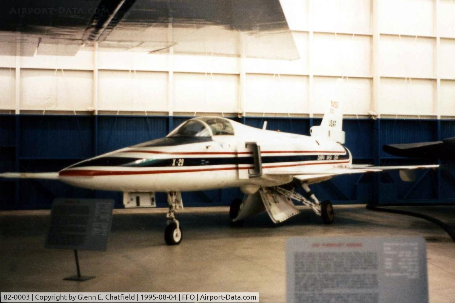 82-0003, 1982 Grumman X-29A C/N Not found 82-0003, X-29A at the National Museum of the U.S. Air Force. rebuilt F-5A 63-8372