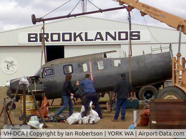 VH-DCA, 1963 Aero Commander 680FL Grand Commander C/N 1295, VH-DCA being dismantled for transport to Melton Vic