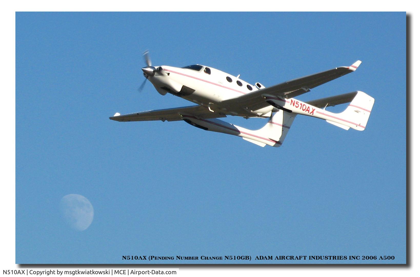 N510AX, 2006 Adam Aircraft A500 C/N 0010, A MoonShot
