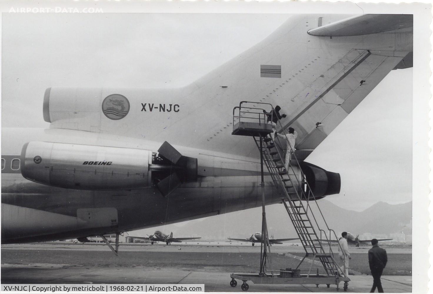 XV-NJC, 1967 Boeing 727-121C C/N 19819, Air Vietnam B727-121C at HKG Kai Tak airport.
