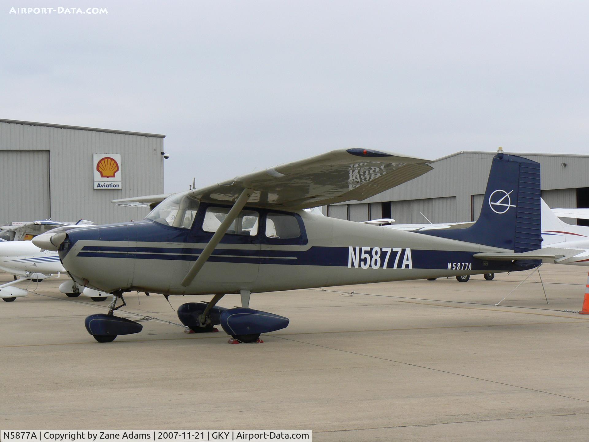 N5877A, 1956 Cessna 172 C/N 28477, On the ramp at Arlington Municipal