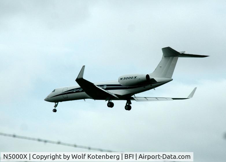 N5000X, 2000 Gulfstream Aerospace G-V C/N 611, Seen landing at BOEING Field, Seattle,Washington, USA