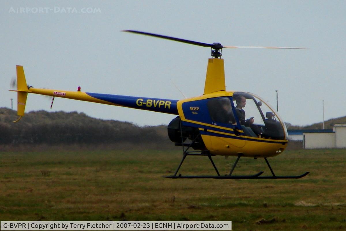 G-BVPR, 1990 Robinson R22 Beta C/N 1612, Robinson R22 at Blackpool