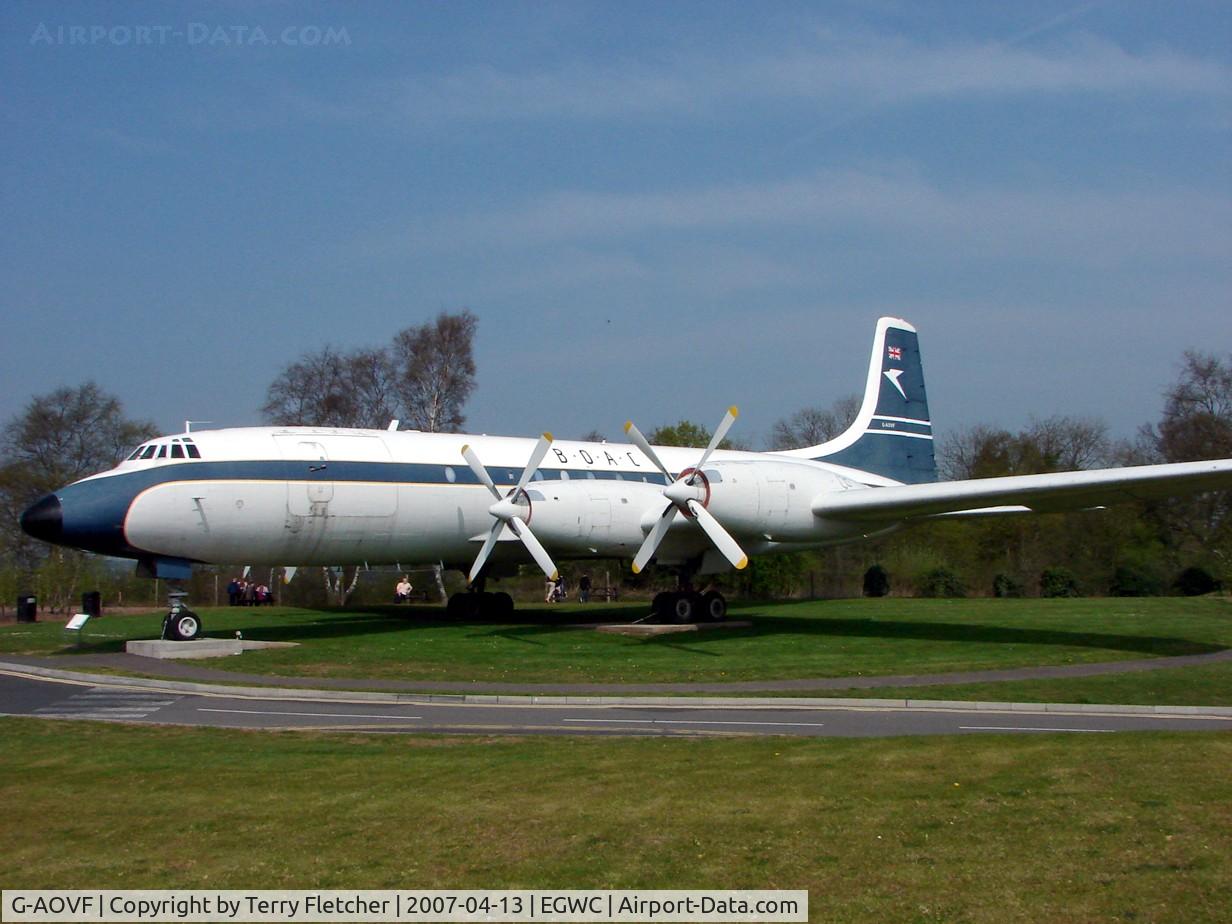 G-AOVF, 1958 Bristol 175 Britannia 312F C/N 13237, Classic Aircraft at RAF Cosford Museum