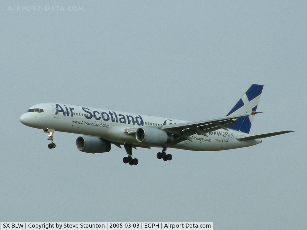 SX-BLW, 1989 Boeing 757-236 C/N 24397, Taken on a cold March afternoon at Edinburgh Airport