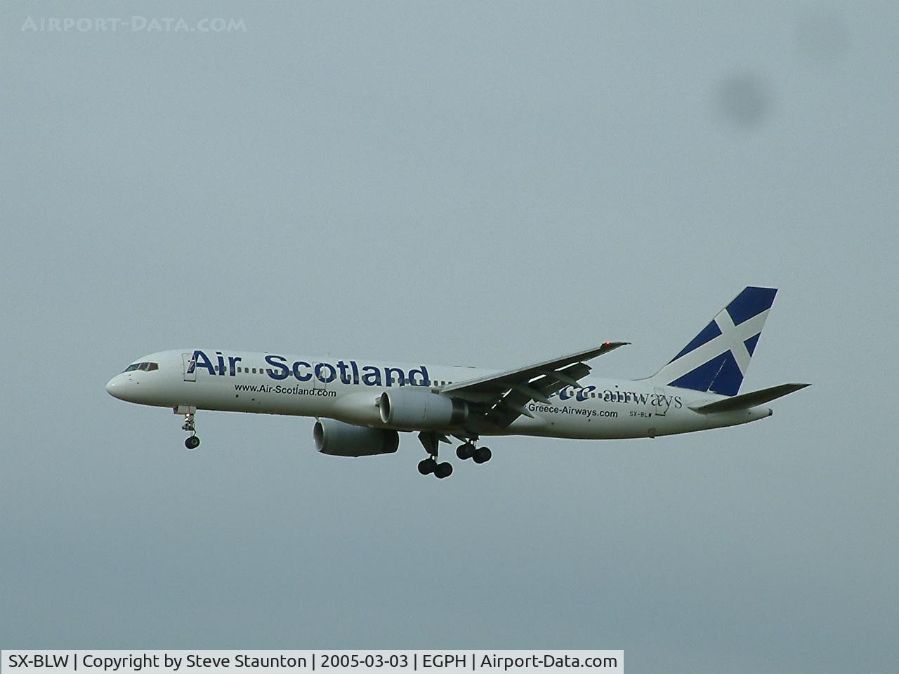 SX-BLW, 1989 Boeing 757-236 C/N 24397, Taken on a cold March afternoon at Edinburgh Airport