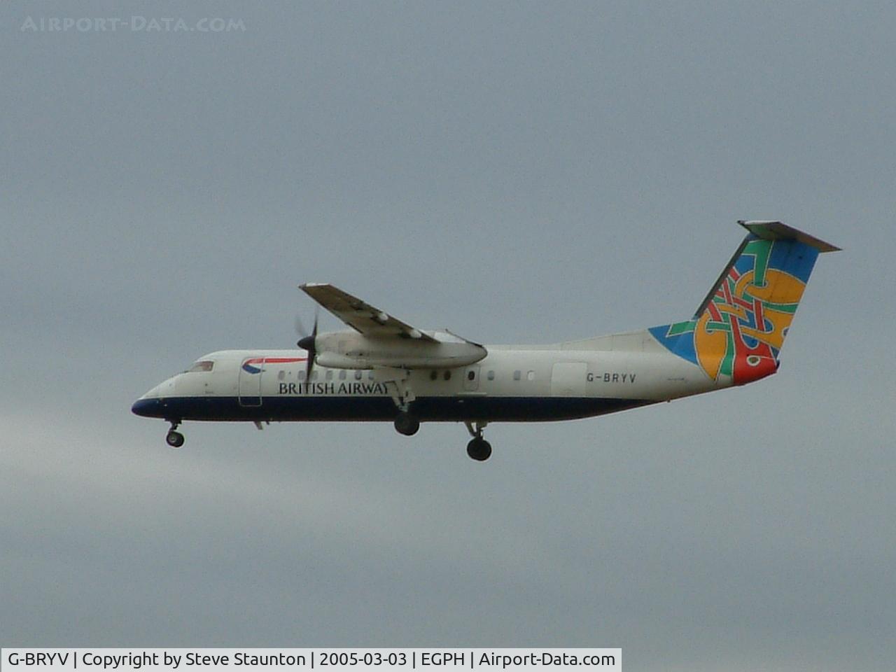 G-BRYV, 1997 De Havilland Canada DHC-8-311 Dash 8 C/N 462, Taken on a cold March afternoon at Edinburgh Airport