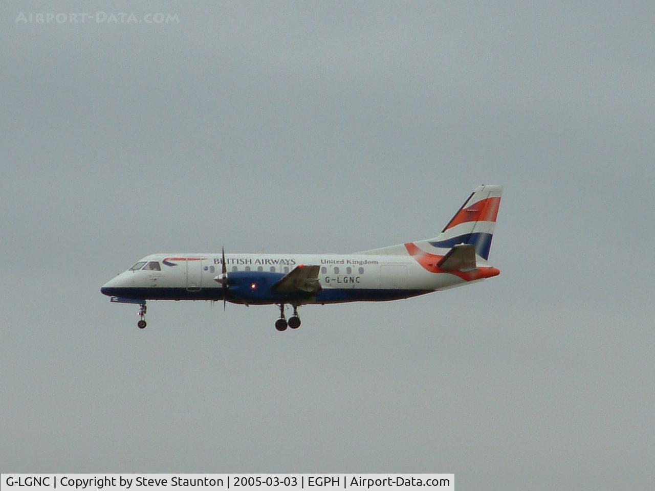 G-LGNC, 1992 Saab 340B C/N 340B-318, Taken on a cold March afternoon at Edinburgh Airport