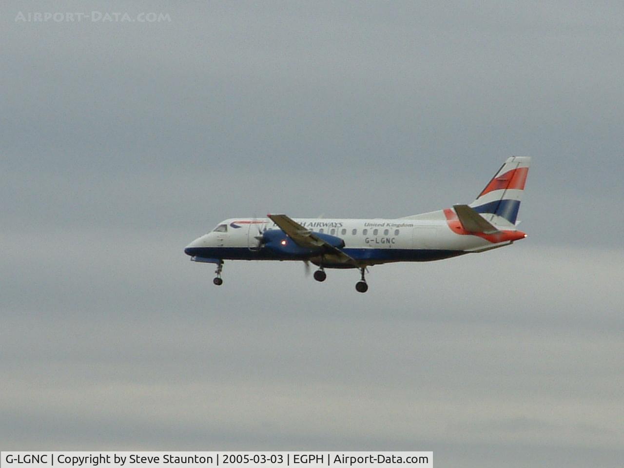 G-LGNC, 1992 Saab 340B C/N 340B-318, Taken on a cold March afternoon at Edinburgh Airport