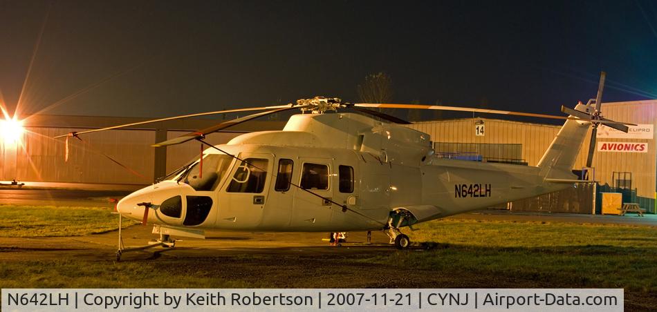 N642LH, 1990 Sikorsky S-76A C/N 760371, Sitting on the ramp in late November, probably in the same place as in the previous picture