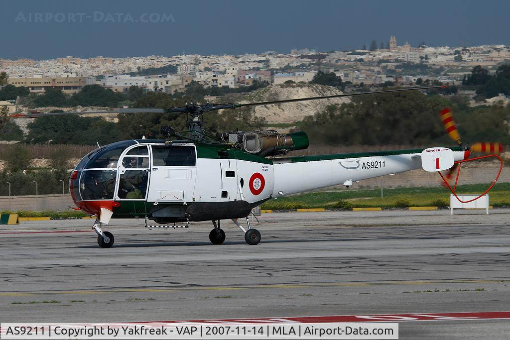 AS9211, Aerospatiale SA-316B Alouette III C/N 2295, Aerospatiale AS316B Malta Air Force