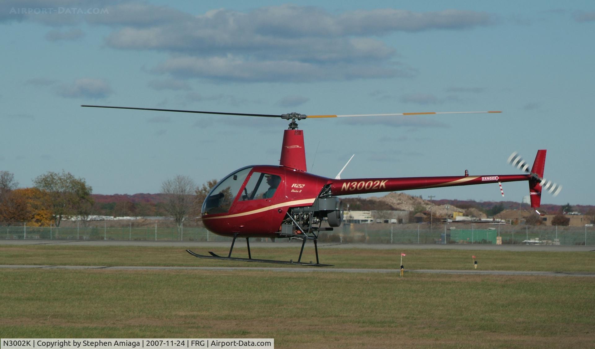 N3002K, 2007 Robinson R22 Beta C/N 4144, Hover work in the 32 Sod - Republic Helicopters