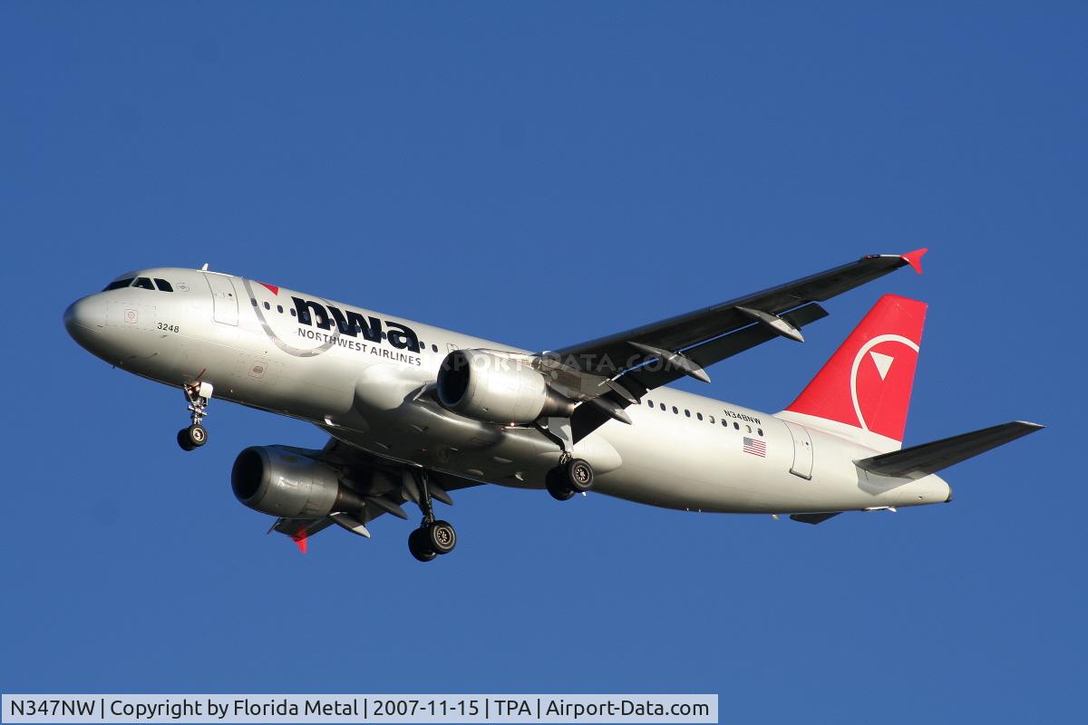 N347NW, 1993 Airbus A320-212 C/N 408, Northwest