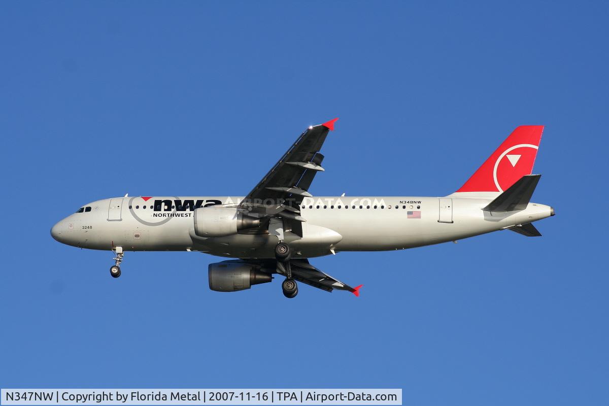 N347NW, 1993 Airbus A320-212 C/N 408, Northwest