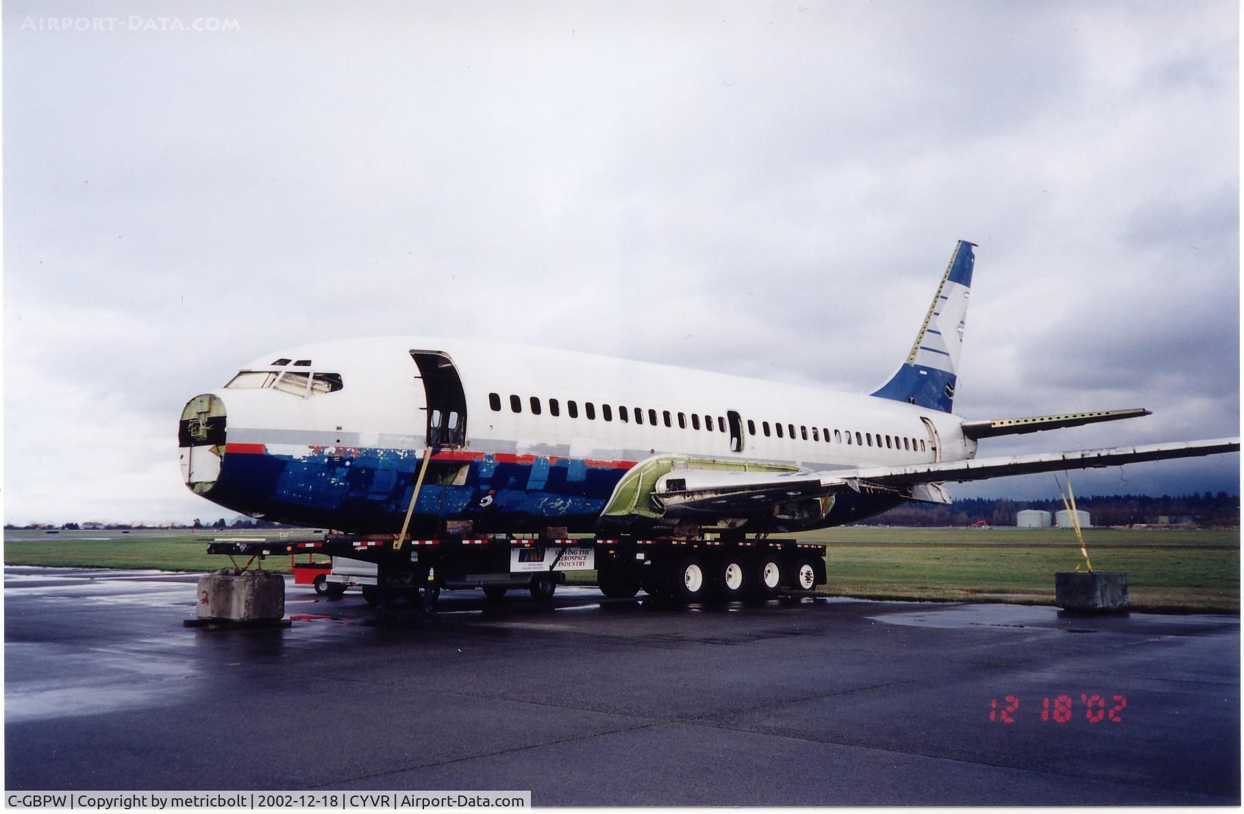 C-GBPW, 1974 Boeing 737-275 C/N 20958, All toxic material removed,ready for disposal underwater as artificial reef
