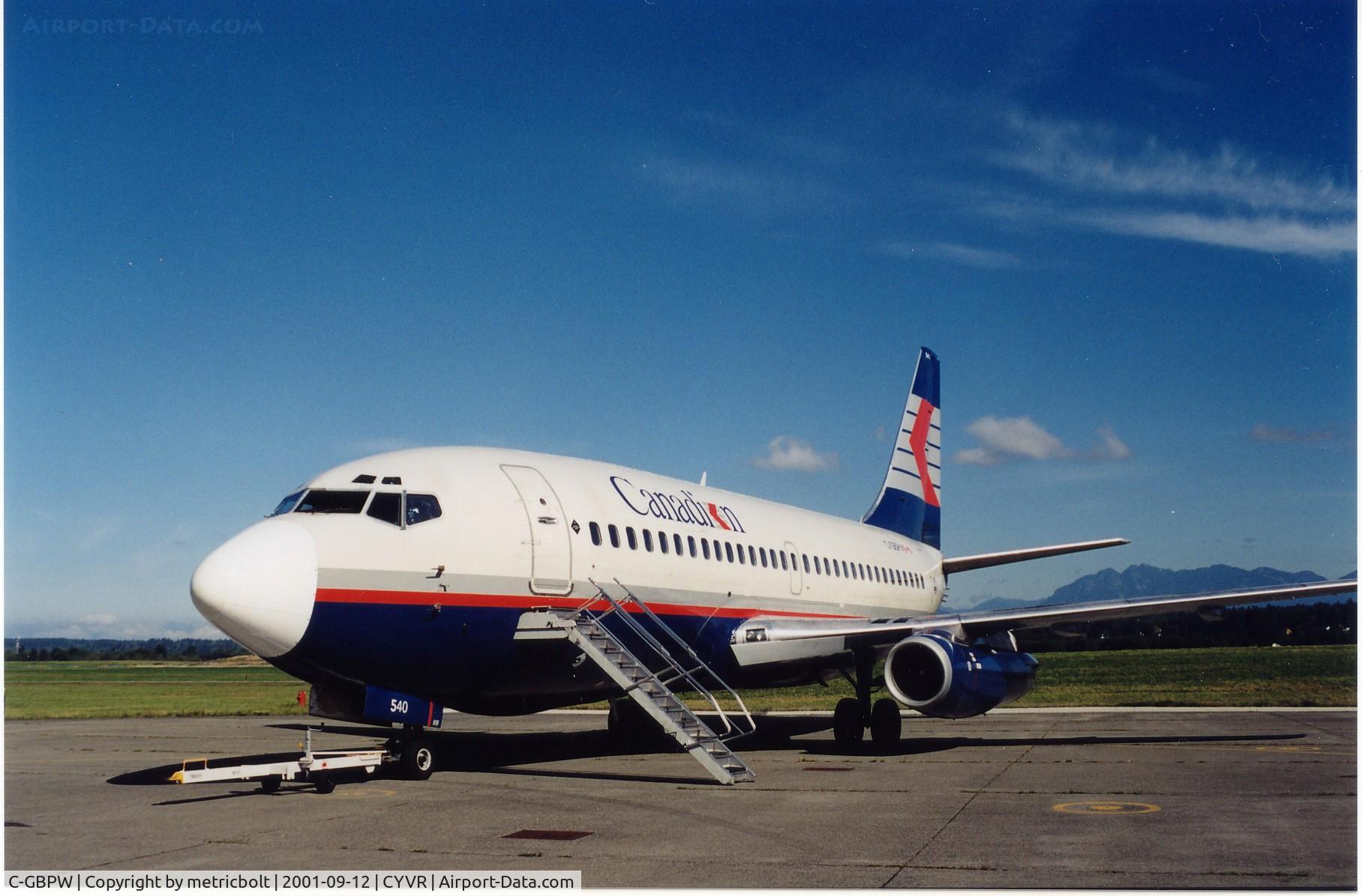 C-GBPW, 1974 Boeing 737-275 C/N 20958, As it appeared before disassembly for underwater disposal