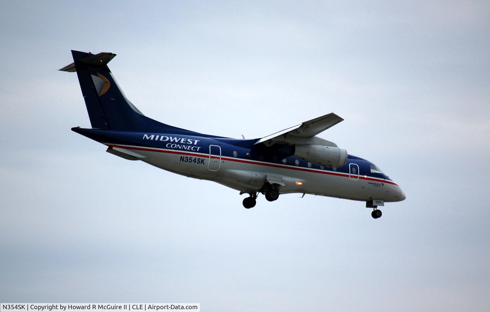 N354SK, 1999 Fairchild Dornier 328-300 328JET C/N 3126, Cleveland Hopkins Airport