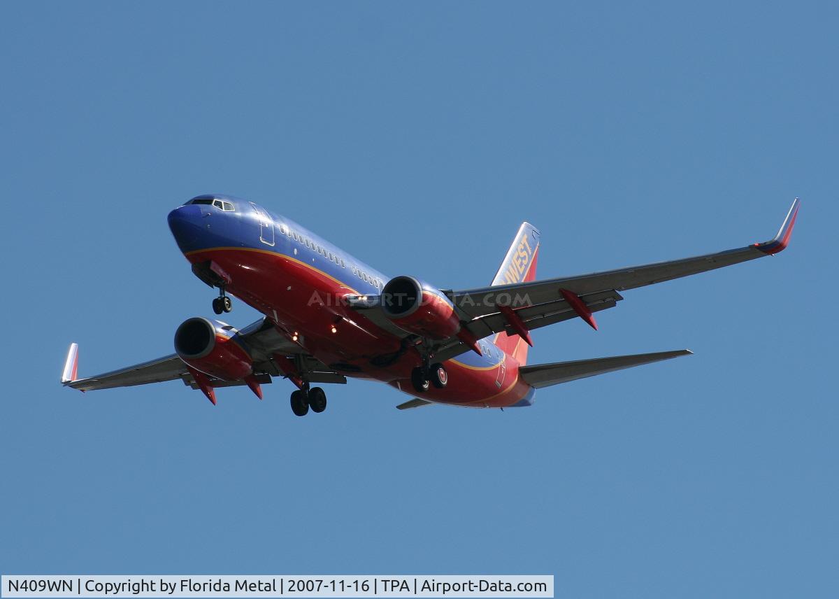 N409WN, 2001 Boeing 737-7H4 C/N 27896, Southwest
