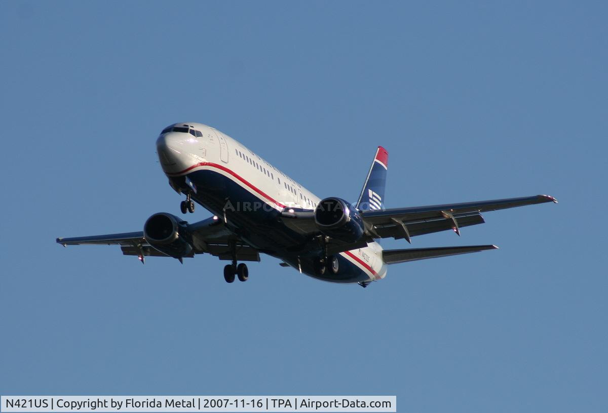 N421US, 1989 Boeing 737-401 C/N 23988, US Airways