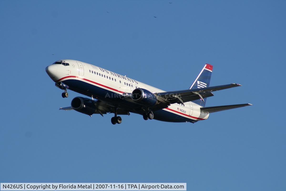 N426US, 1989 Boeing 737-4B7 C/N 24548, US Airways