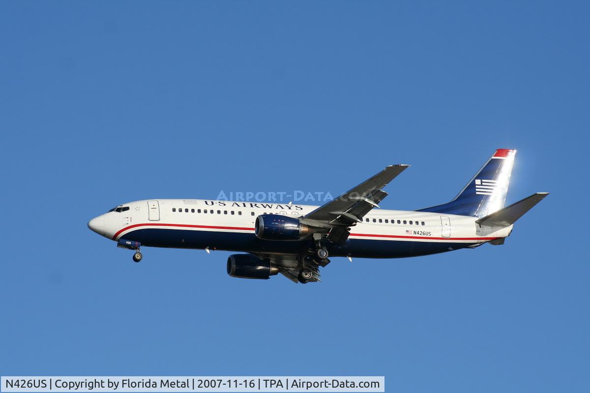 N426US, 1989 Boeing 737-4B7 C/N 24548, US Airways