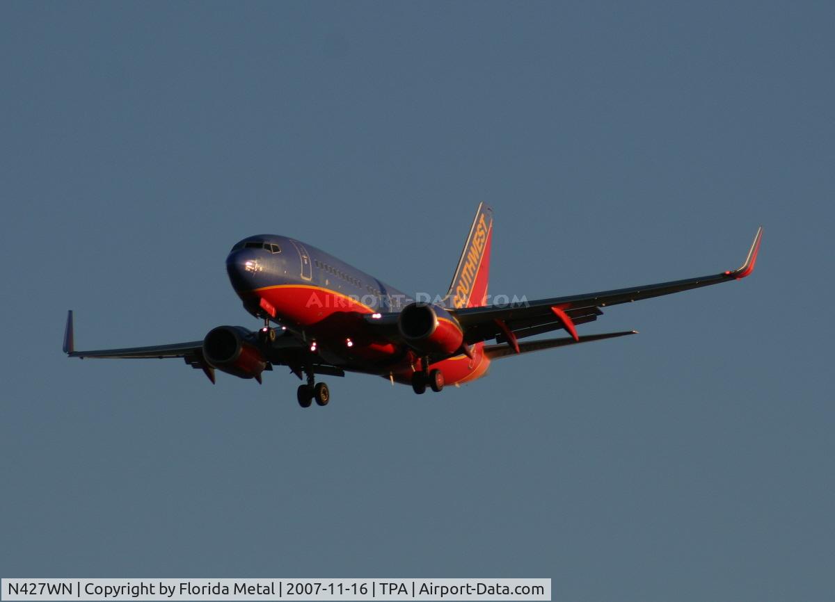 N427WN, 2002 Boeing 737-7H4 C/N 29831, Southwest