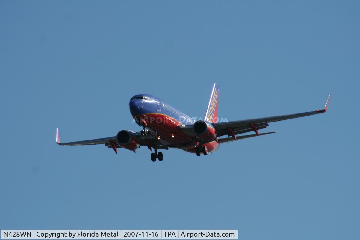 N428WN, 2002 Boeing 737-7H4 C/N 29844, Southwest