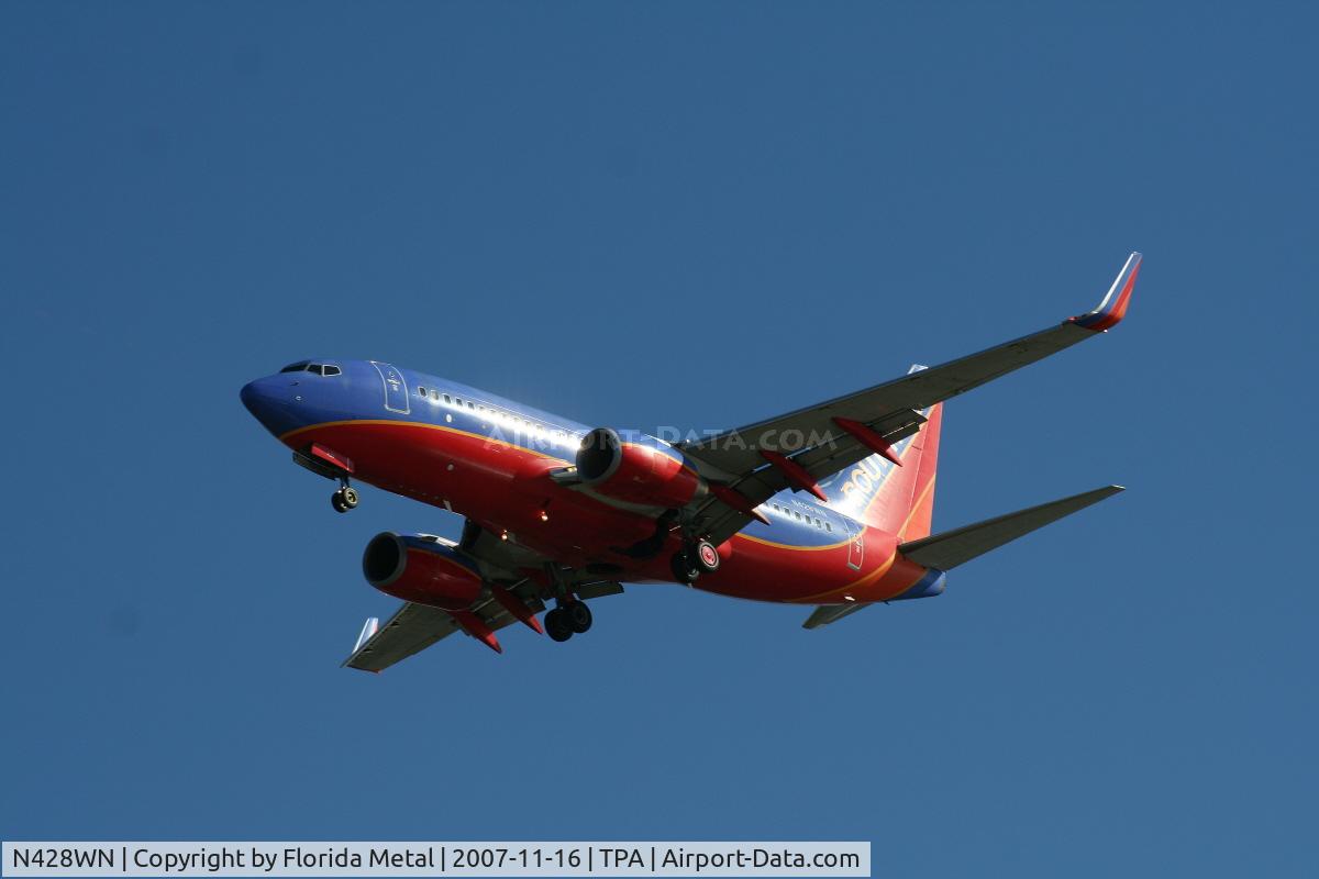 N428WN, 2002 Boeing 737-7H4 C/N 29844, Southwest